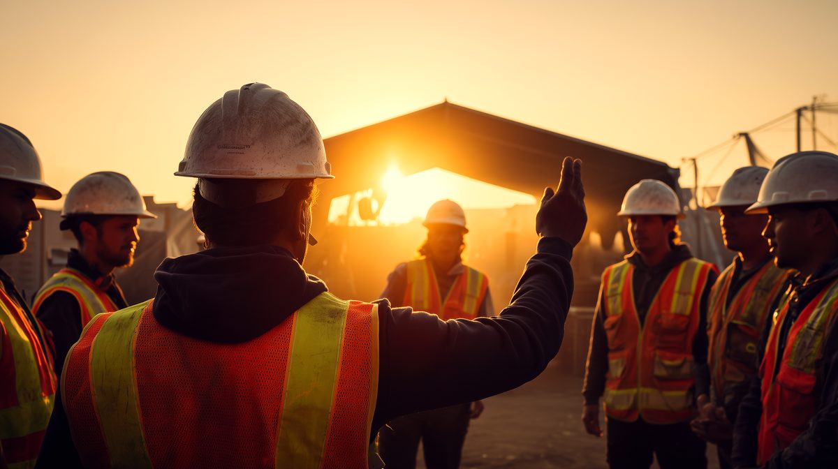 MC travel crew on a job site