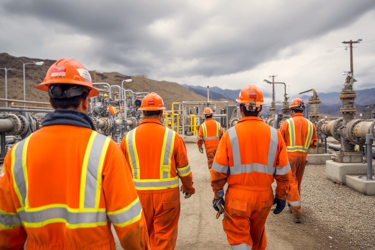 Oil and gas field crew